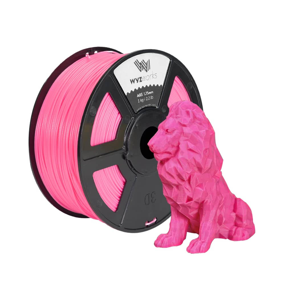 WYZworks PETG 1.75mm (Pink) Premium 3D Printer Filament - Dimensional Accuracy +/- 0.05mm 1kg / 2.2lb + [ Multiple Color Options Available ]
