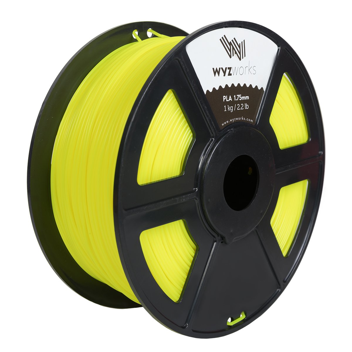 WYZworks PLA 1.75mm [ TRANSLUCENT YELLOW ] Premium Thermoplastic Polylactic Acid 3D Printer Filament - Dimensional Accuracy +/- 0.05mm 1kg / 2.2lb + [ Multiple Color Options Available ]