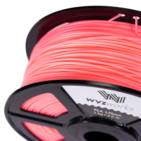 WYZworks PLA 1.75mm [ TRANSLUCENT PINK ] Premium Thermoplastic Polylactic Acid 3D Printer Filament - Dimensional Accuracy +/- 0.05mm 1kg / 2.2lb + [ Multiple Color Options Available ]