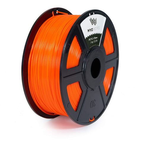 WYZworks PETG 1.75mm (Orange) Premium 3D Printer Filament - Dimensional Accuracy +/- 0.05mm 1kg/2.2lb + [ Multiple Color Options Available ]