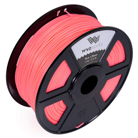 WYZworks PLA 1.75mm [ TRANSLUCENT PINK ] Premium Thermoplastic Polylactic Acid 3D Printer Filament - Dimensional Accuracy +/- 0.05mm 1kg / 2.2lb + [ Multiple Color Options Available ]