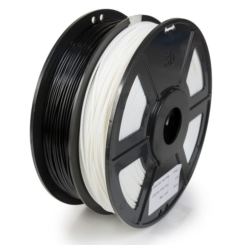 WYZworks PLA 1.75mm Premium Thermoplastic Polylactic Acid 3D Printer Filament - Dimensional Accuracy +/- 0.05mm 1kg / 2.2lb [ Multiple Color Options Available ] (White & Black)
