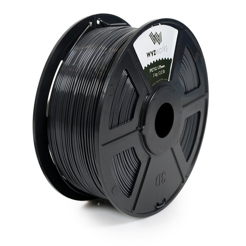WYZworks PETG 1.75mm (Gray) Premium 3D Printer Filament - Dimensional Accuracy +/- 0.05mm 1kg / 2.2lb + [ Multiple Color Options Available ]