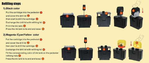 Black - DIY Cartridge Mate for Canon PG-240 Cartridge Ink Refill