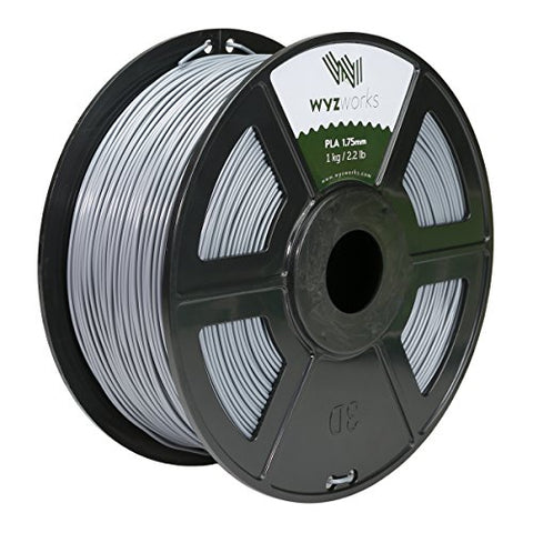 WYZworks PLA 1.75mm [ Black ] Premium Thermoplastic Polylactic Acid 3D Printer Filament - Dimensional Accuracy +/- 0.05mm 1kg / 2.2lb + [ Multiple Color Options Available ]