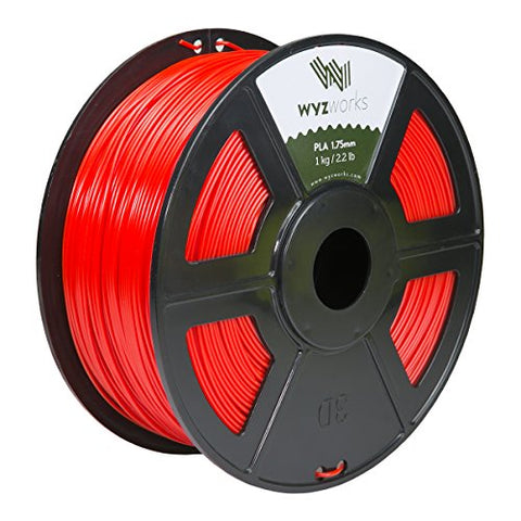 WYZworks PLA 1.75mm [ Black ] Premium Thermoplastic Polylactic Acid 3D Printer Filament - Dimensional Accuracy +/- 0.05mm 1kg / 2.2lb + [ Multiple Color Options Available ]