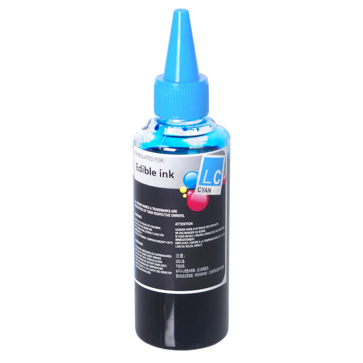 100ml Light Cyan Edible Ink Refill Bottle Compatible for Canon Cartridge