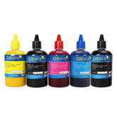 5x100ml Sublimation Ink Refill Bottle Set - 5 Color (2xBlack, Yellow, Cyan, Magenta) for EcoTank, Supertank, Artisan Inkjet Printers