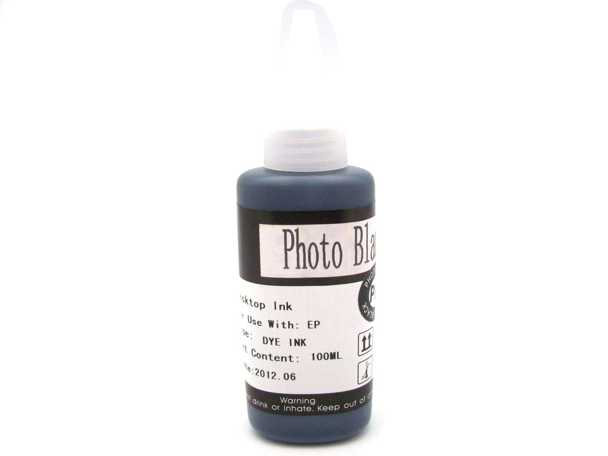100ml Photo Black Universal Dye Ink Refill Bottle for Epson, Canon, HP, Brother and all Major Brand Inkjet Printers