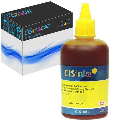 100ml Yellow Universal Dye Ink Refill Bottle for Epson, Canon, HP, Brother and all Major Brand Inkjet Printers