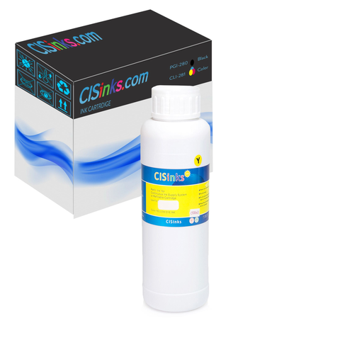 500ml Yellow Universal Dye Ink Refill Bottle for Epson, Canon, HP, Brother and all Major Brand Inkjet Printers