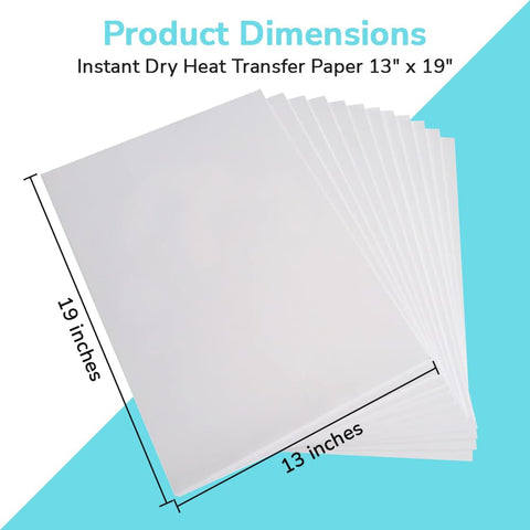 13" x 19" Thick Sublimation Inkjet Heat Transfer Paper  - 100 Sheets