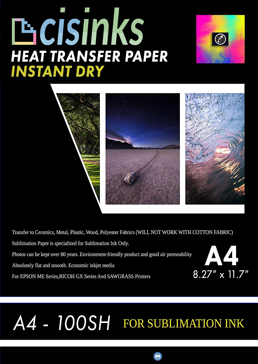 A4 Thick Sublimation Inkjet Heat Transfer Paper  - 100 Sheets