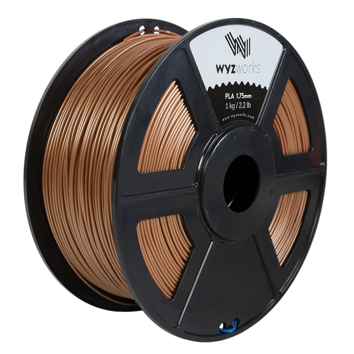 WYZworks PLA 1.75mm [ COPPER ] Premium Thermoplastic Polylactic Acid 3D Printer Filament - Dimensional Accuracy +/- 0.05mm 1kg / 2.2lb + [ Multiple Color Options Available ]