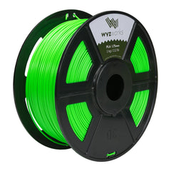 WYZworks PLA 1.75mm [ FLUORESCENT GREEN ] Premium Thermoplastic Polylactic Acid 3D Printer Filament - Dimensional Accuracy +/- 0.05mm 1kg / 2.2lb + [ Multiple Color Options Available ]
