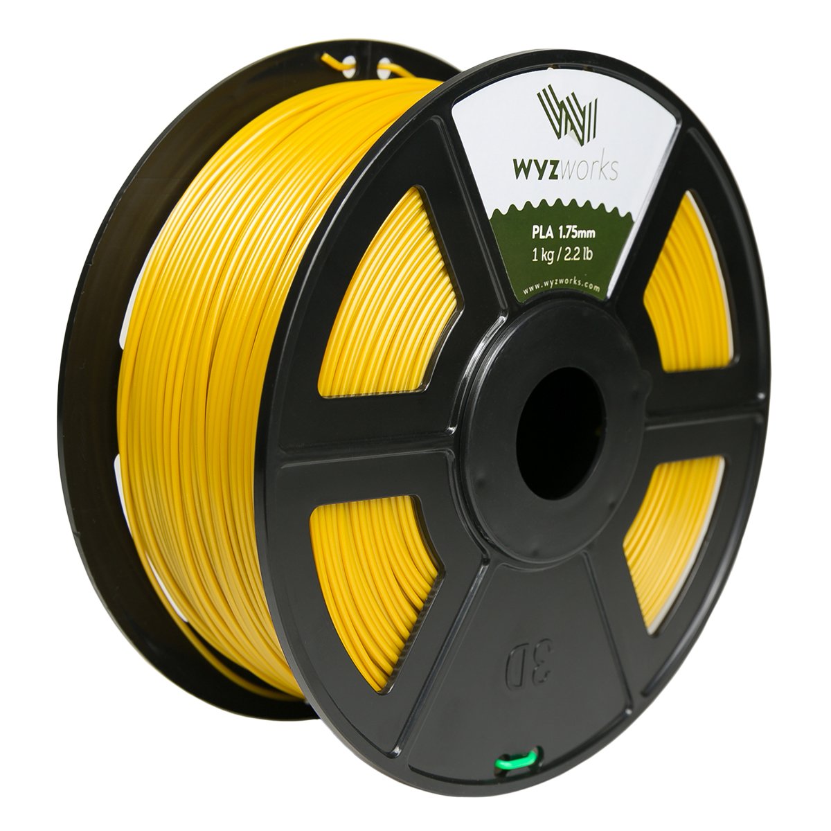 WYZworks PLA 1.75mm [ GOLD ] Premium Thermoplastic Polylactic Acid 3D Printer Filament - Dimensional Accuracy +/- 0.05mm 1kg / 2.2lb + [ Multiple Color Options Available ]