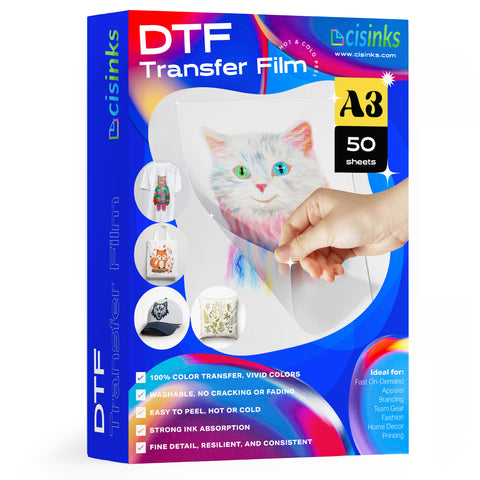 DTF Transfer Film A3 11.7" x 16.5" Hot/Cool Peel