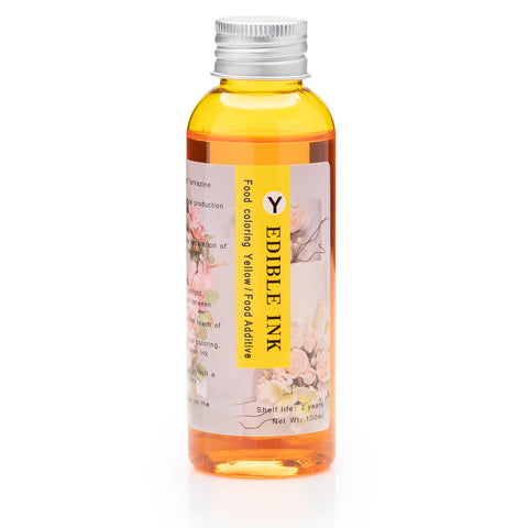 100ml Yellow Edible Ink Refill Bottle Compatible for Canon Cartridge