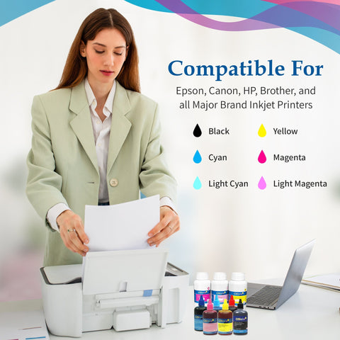 Ink Set Compatible for Canon PGI-250 CLI-251 6x500mL Bottle Set, Compatible for PIXMA MG6320 MG7120 MG7520 iP8720