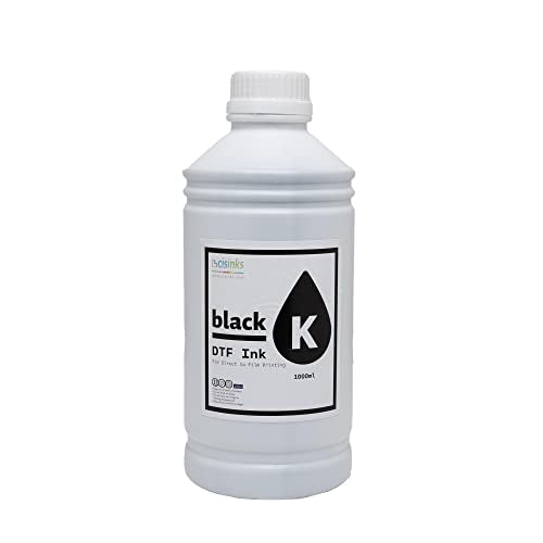 Premium DTF Ink Bottle Refill Set 1000ML- Direct to Film Heat Transfer Printing, Conversion Kit, Compatible w/ DTF Film (Cyan/Magenta/Yellow/Black/White)