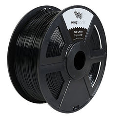 WYZworks PLA 1.75mm [ Black ] Premium Thermoplastic Polylactic Acid 3D Printer Filament - Dimensional Accuracy +/- 0.05mm 1kg / 2.2lb + [ Multiple Color Options Available ]