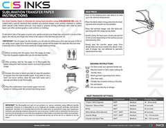 CISinks Sublimation Ink Transfer Paper (100 sheet)