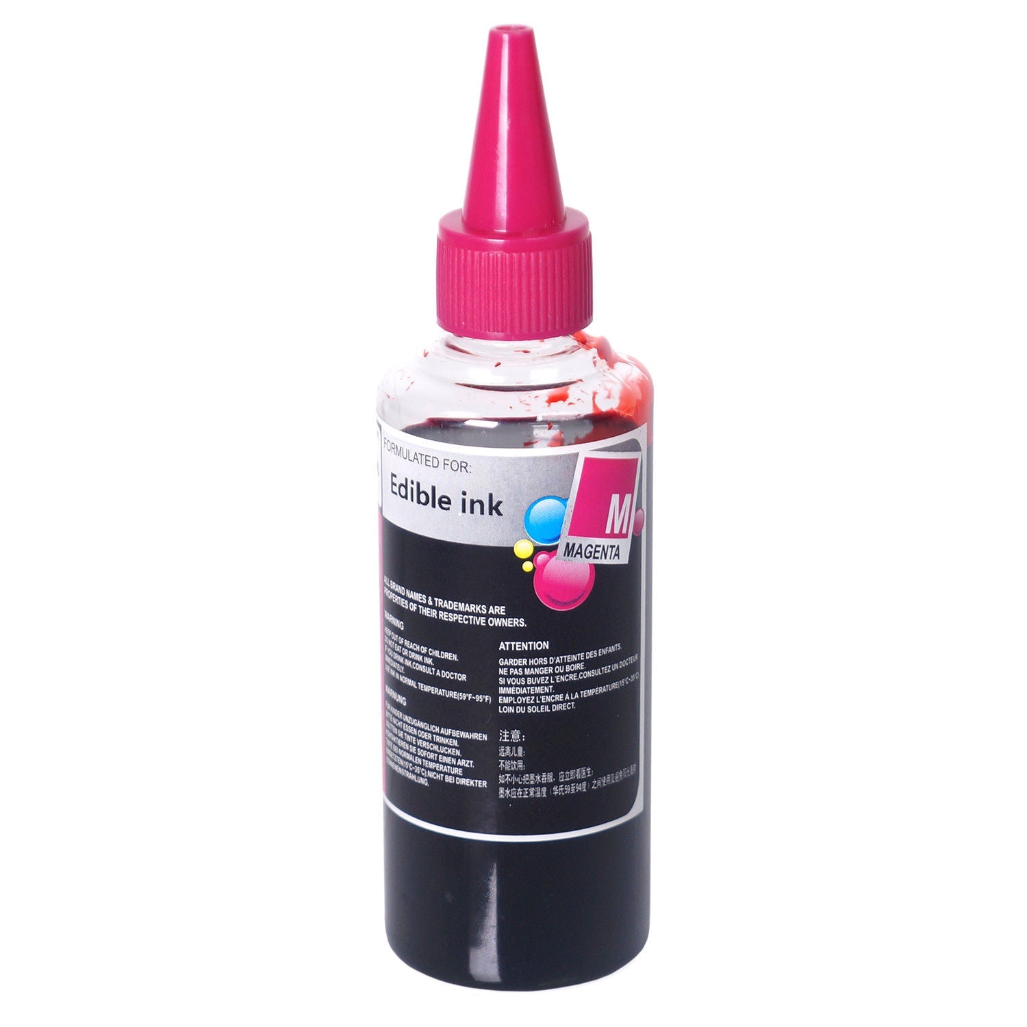 100ml Magenta Edible Ink Refill Bottle Compatible for Canon Cartridge